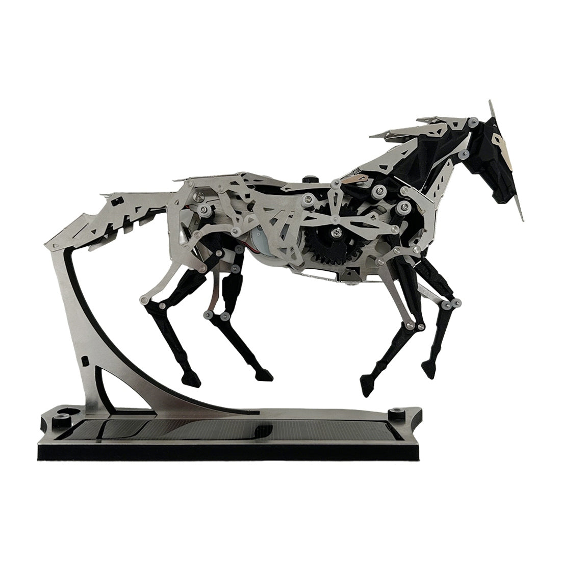 Mini Kinetic Running Black Horse Mechanical 3D Metal Puzzle Model kits 165PCS
