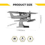 Breeze Drifter Cessna Seaplane Mechanical 3D Metal Aircraft Kit for Aviation Lovers 81PCS