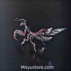 Build Your Own Cyber Mantis – 1000+PCS 3D Metal Mechanical Model (Black & Red)