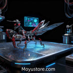 Build Your Own Cyber Mantis – 1000+PCS 3D Metal Mechanical Model (Black & Red)