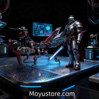 Build Your Own Cyber Mantis – 1000+PCS 3D Metal Mechanical Model (Black & Red)