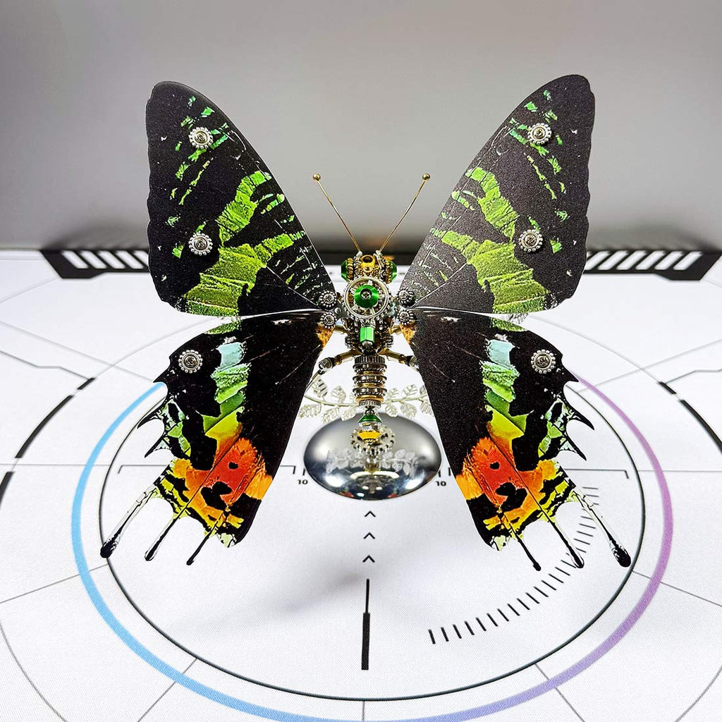 Build Your Own Steampunk Papilio phorcas Butterfly 3D Metal Model Kit for Beginner