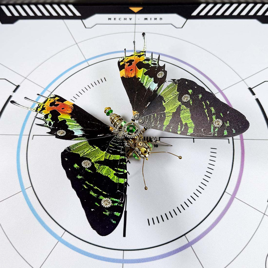 Build Your Own Steampunk Papilio phorcas Butterfly 3D Metal Model Kit for Beginner