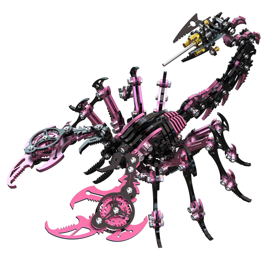 Cyberpunk 3D Metal Black Pink Scorpion Model Kit for Adults -Serixia