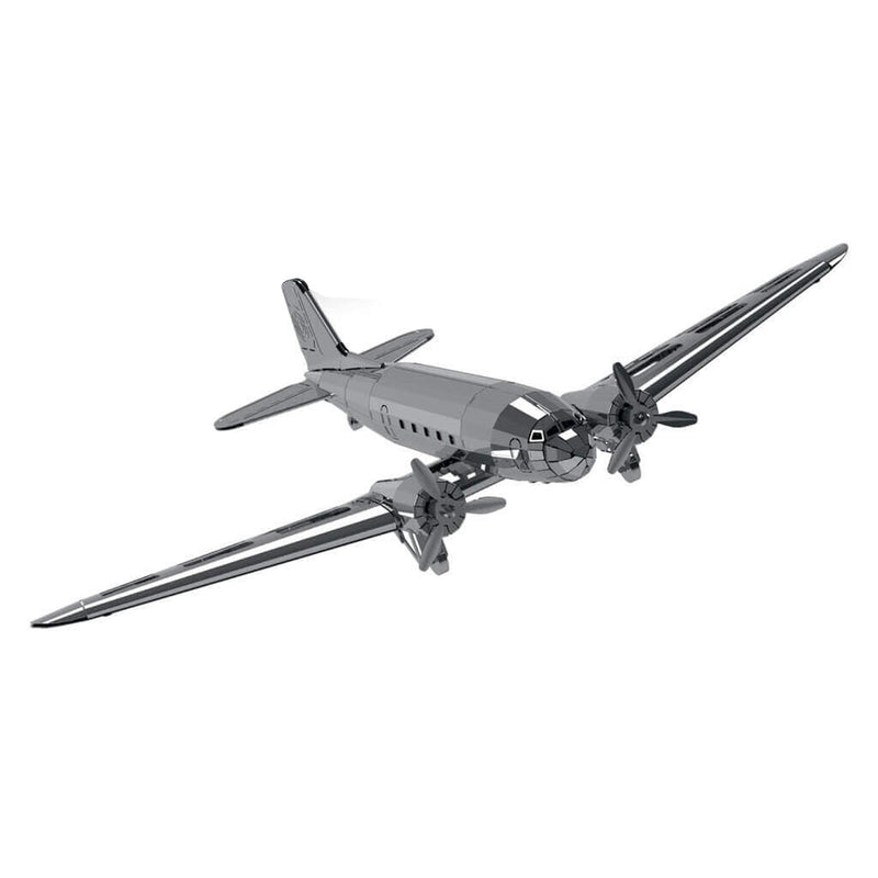 DC-3 3D Mechanical WWII 3D Metal Aircraft Model Building Kit for Aviation Lovers 146PCS