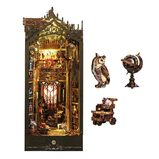 gothic-william-castle - Gothic William Castle DIY Book Nook with LED Light Music Box