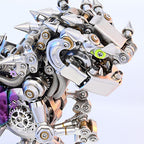 miniature-t-rex - Miniature T Rex Dinosaur Cyberpunk 3D Metal Puzzes for Adult