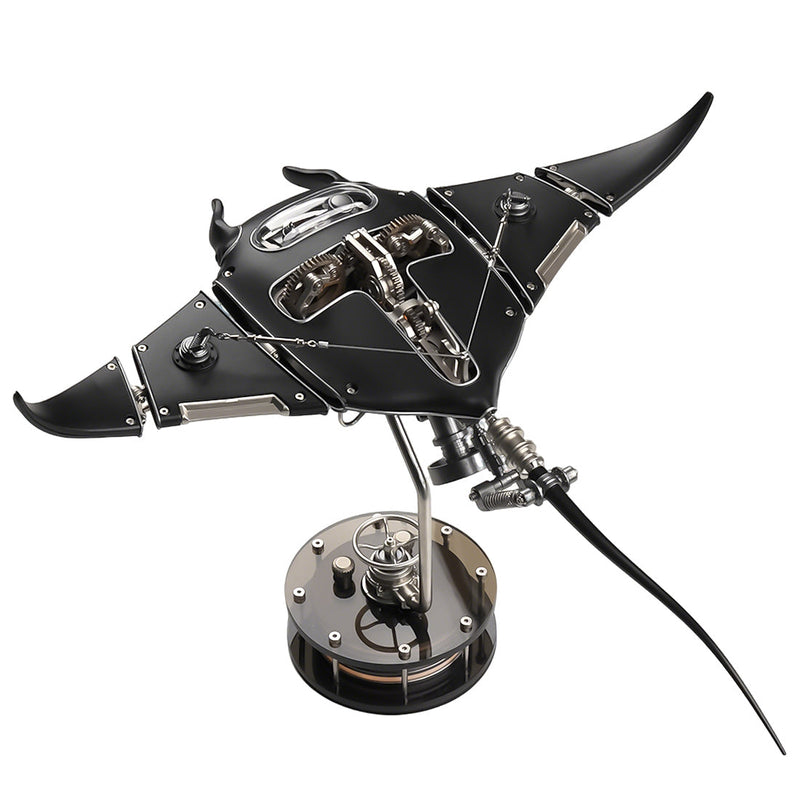 Moyustore Black Manta Ray Stingray Mechanical Kinetic Model Kits High-End Gifts