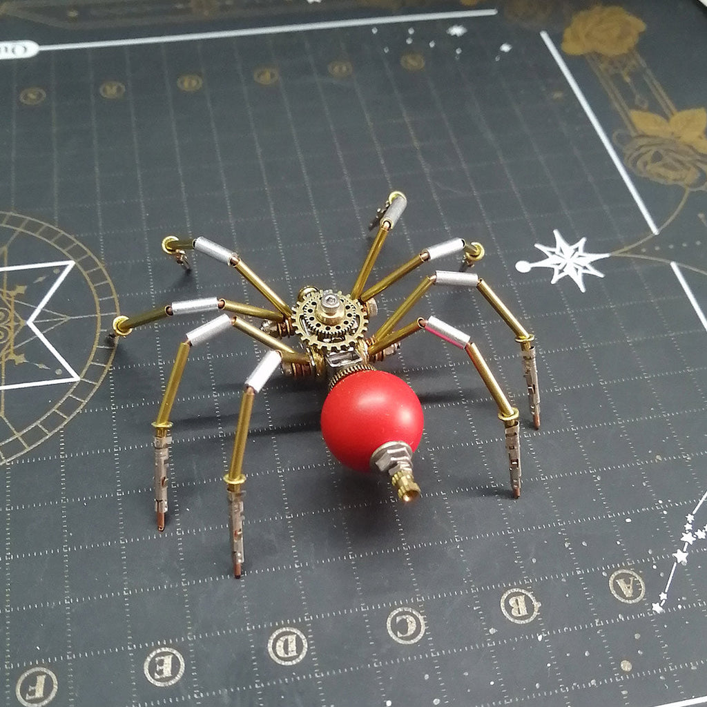 steampunk-miniature-brass - Steampunk Miniature Brass Spider 3D Metal Puzzle for Kids