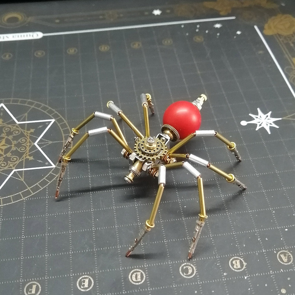 steampunk-miniature-brass - Steampunk Miniature Brass Spider 3D Metal Puzzle for Kids