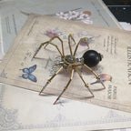 steampunk-miniature-brass - Steampunk Miniature Brass Spider 3D Metal Puzzle for Kids