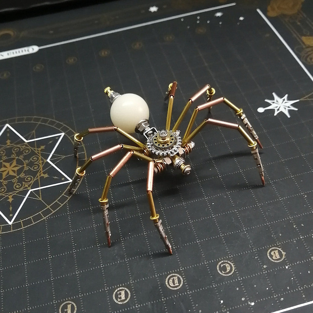 steampunk-miniature-brass - Steampunk Miniature Brass Spider 3D Metal Puzzle for Kids