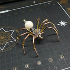 steampunk-miniature-brass - Steampunk Miniature Brass Spider 3D Metal Puzzle for Kids