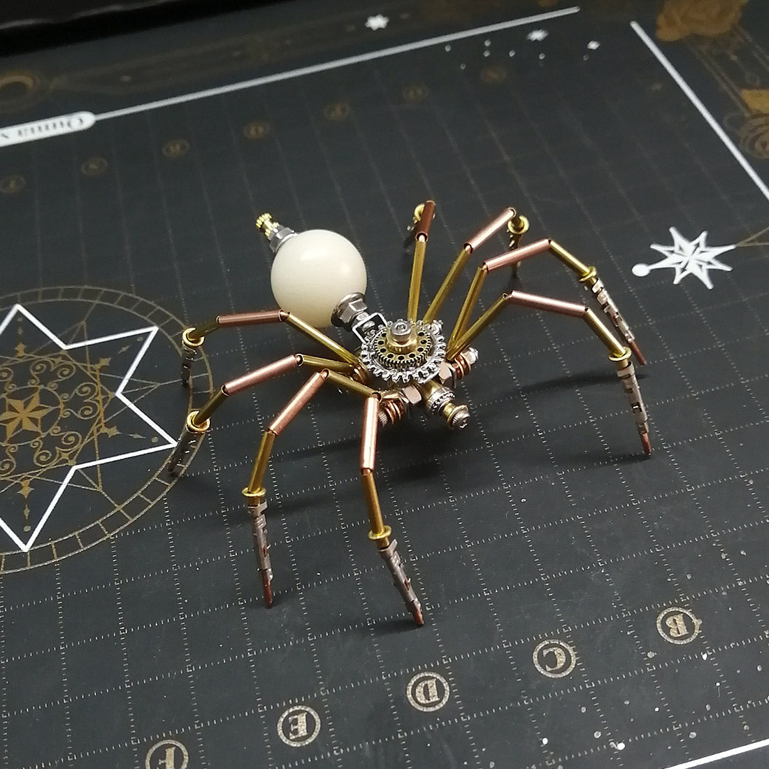 steampunk-miniature-brass - Steampunk Miniature Brass Spider 3D Metal Puzzle for Kids