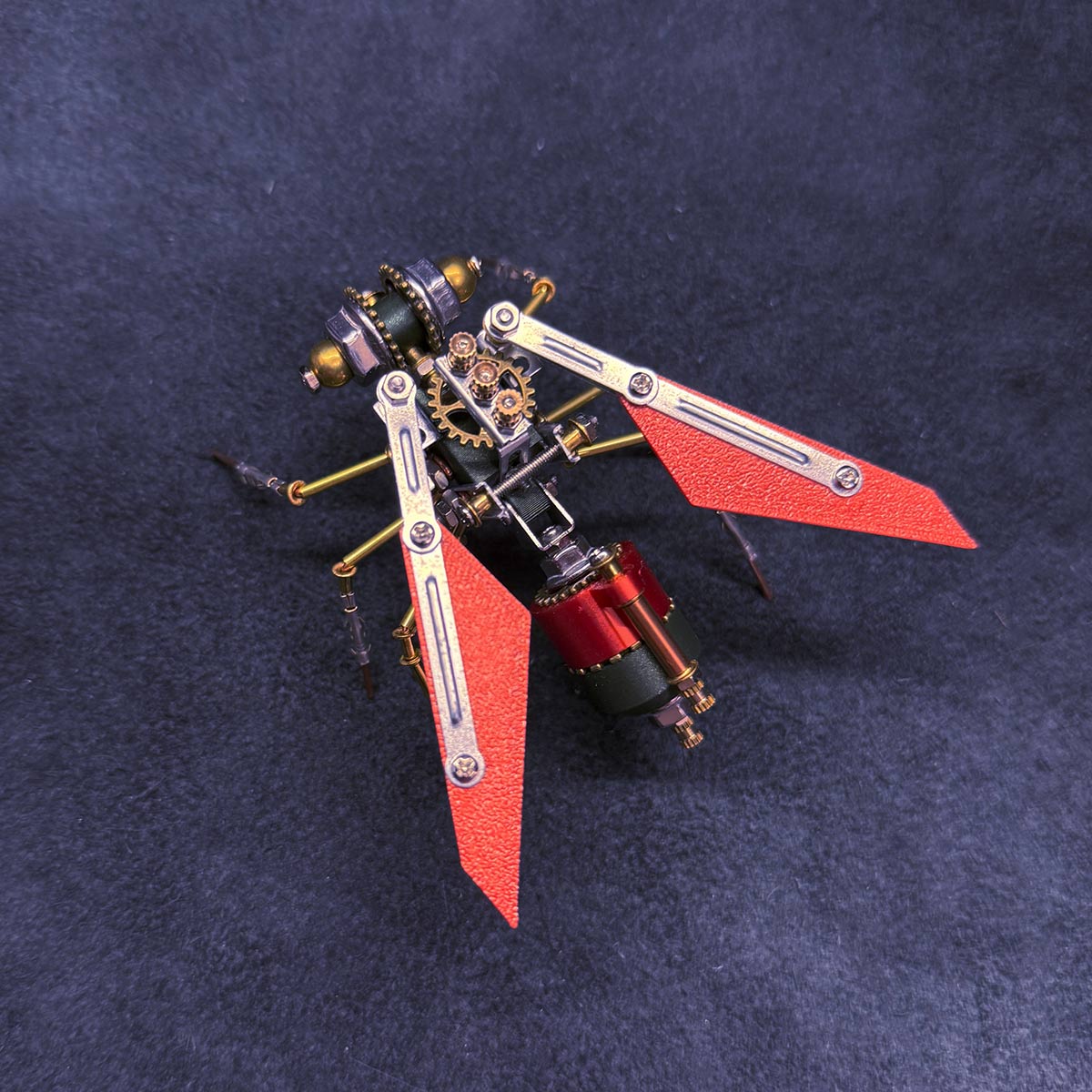 steampunk-red-wasp - Steampunk Red Wasp Insects 3D Metal Model Kit 127PCS