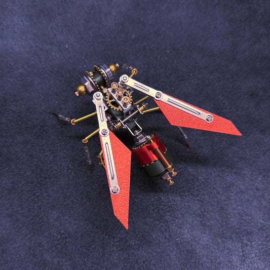 steampunk-red-wasp - Steampunk Red Wasp Insects 3D Metal Model Kit 127PCS