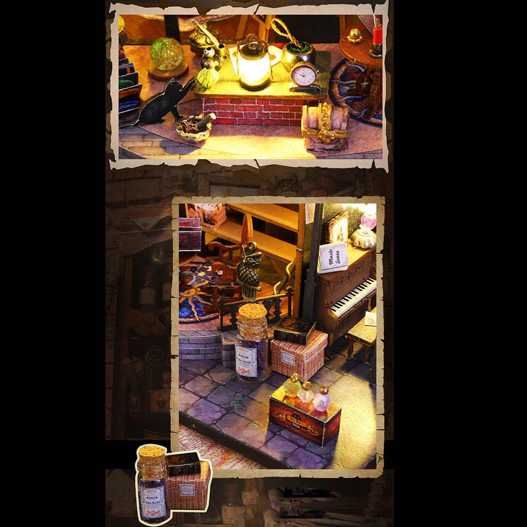 witch-luna-magic - Witch Luna Magic House DIY Miniature Dollhouse Kit for Hallo
