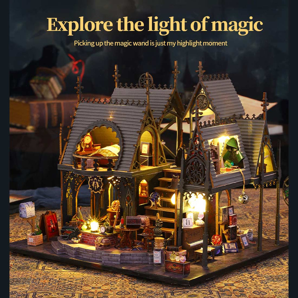 witch-luna-magic - Witch Luna Magic House DIY Miniature Dollhouse Kit for Hallo