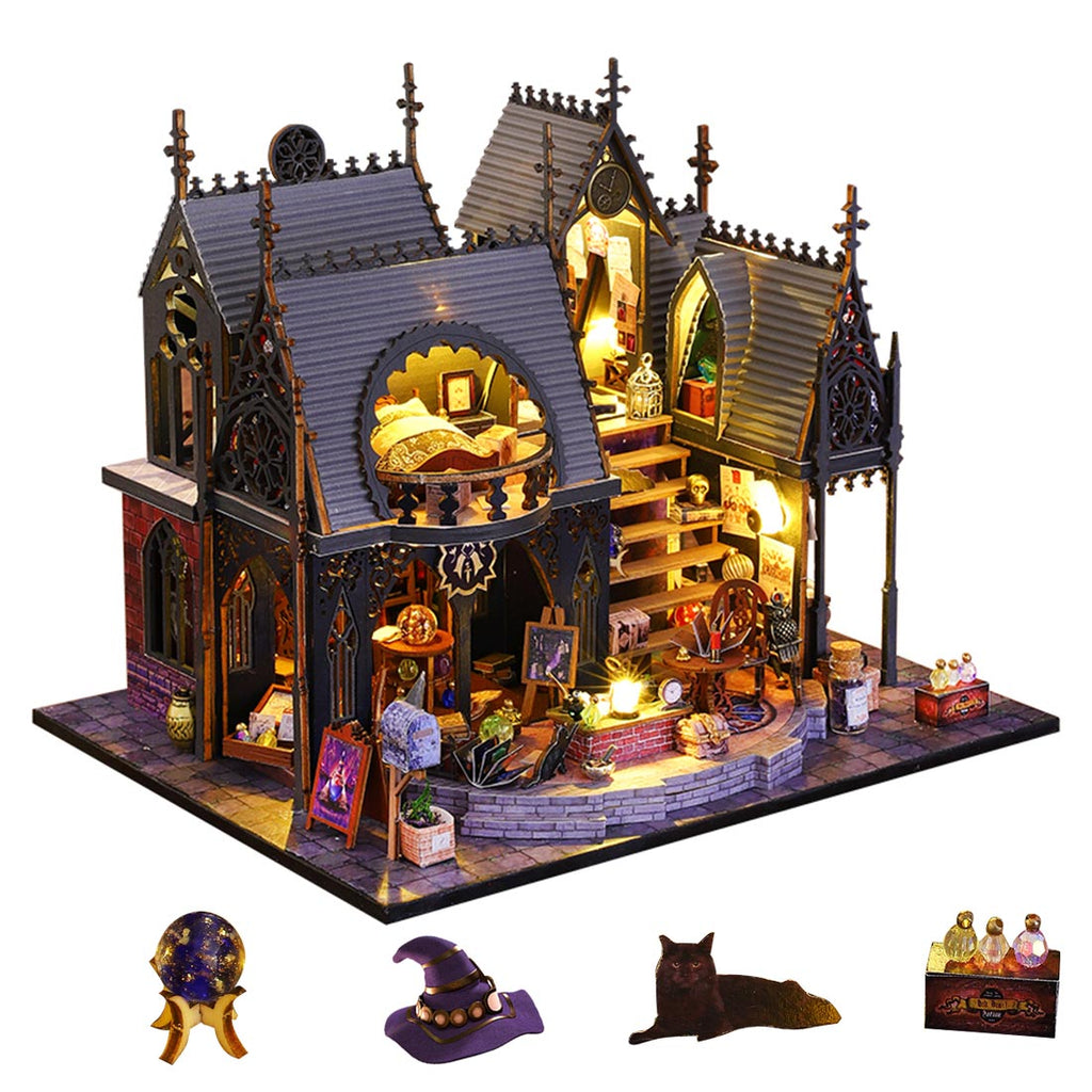 witch-luna-magic - Witch Luna Magic House DIY Miniature Dollhouse Kit for Hallo