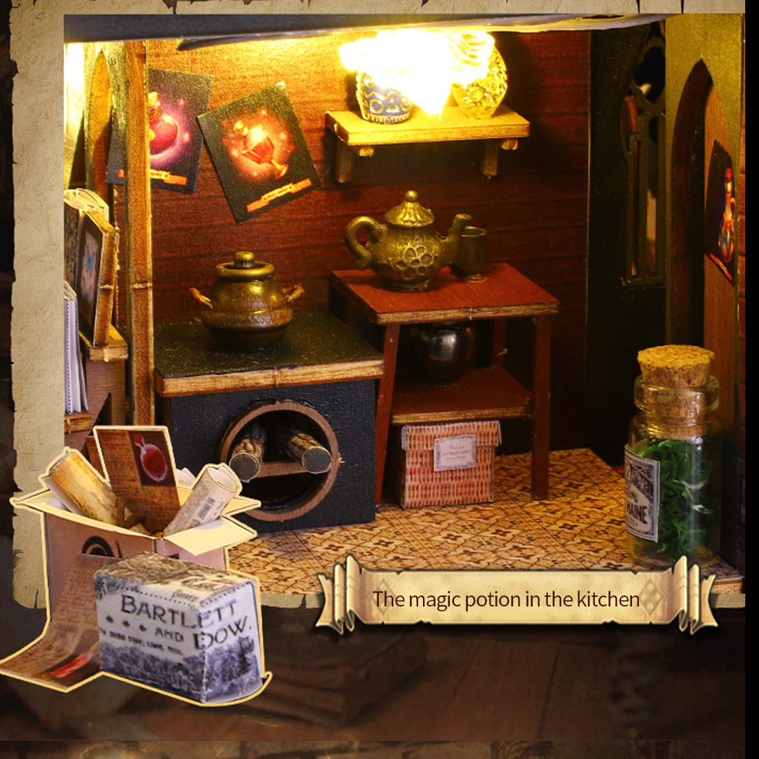 witch-luna-magic - Witch Luna Magic House DIY Miniature Dollhouse Kit for Hallo