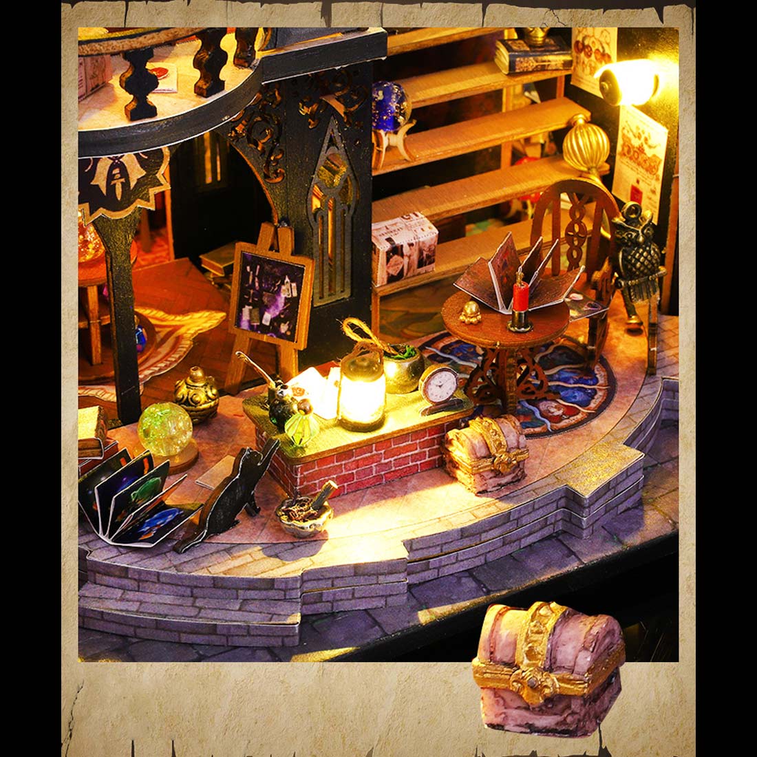 witch-luna-magic - Witch Luna Magic House DIY Miniature Dollhouse Kit for Hallo