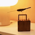 handcrafted-wooden-whale - Handcrafted Wooden Whale with Music Box Mechanical Automaton