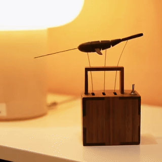 handcrafted-wooden-whale - Handcrafted Wooden Whale with Music Box Mechanical Automaton