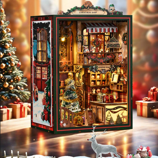 christmas-shop-souvenir - Christmas Shop Souvenir Gift Store 3D Wooden DIY Miniature H